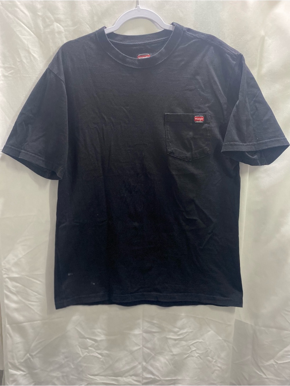 Wrangler Workwear Black Pocket Logo Crew Neck Short Sleeve Knit Tee Men's Large
